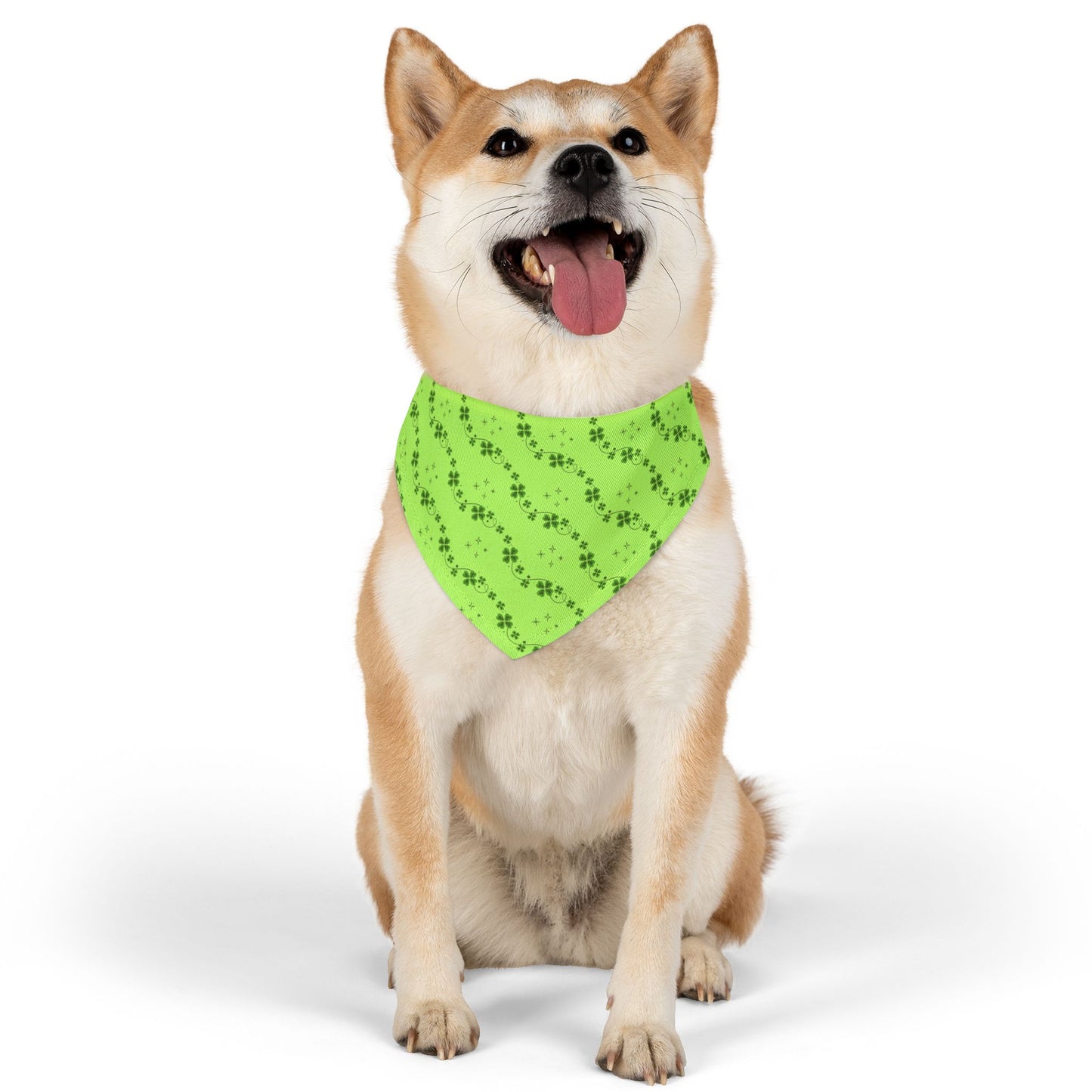 St. Patrick's Day Whimsical Shamrock Pet Bandana Collar