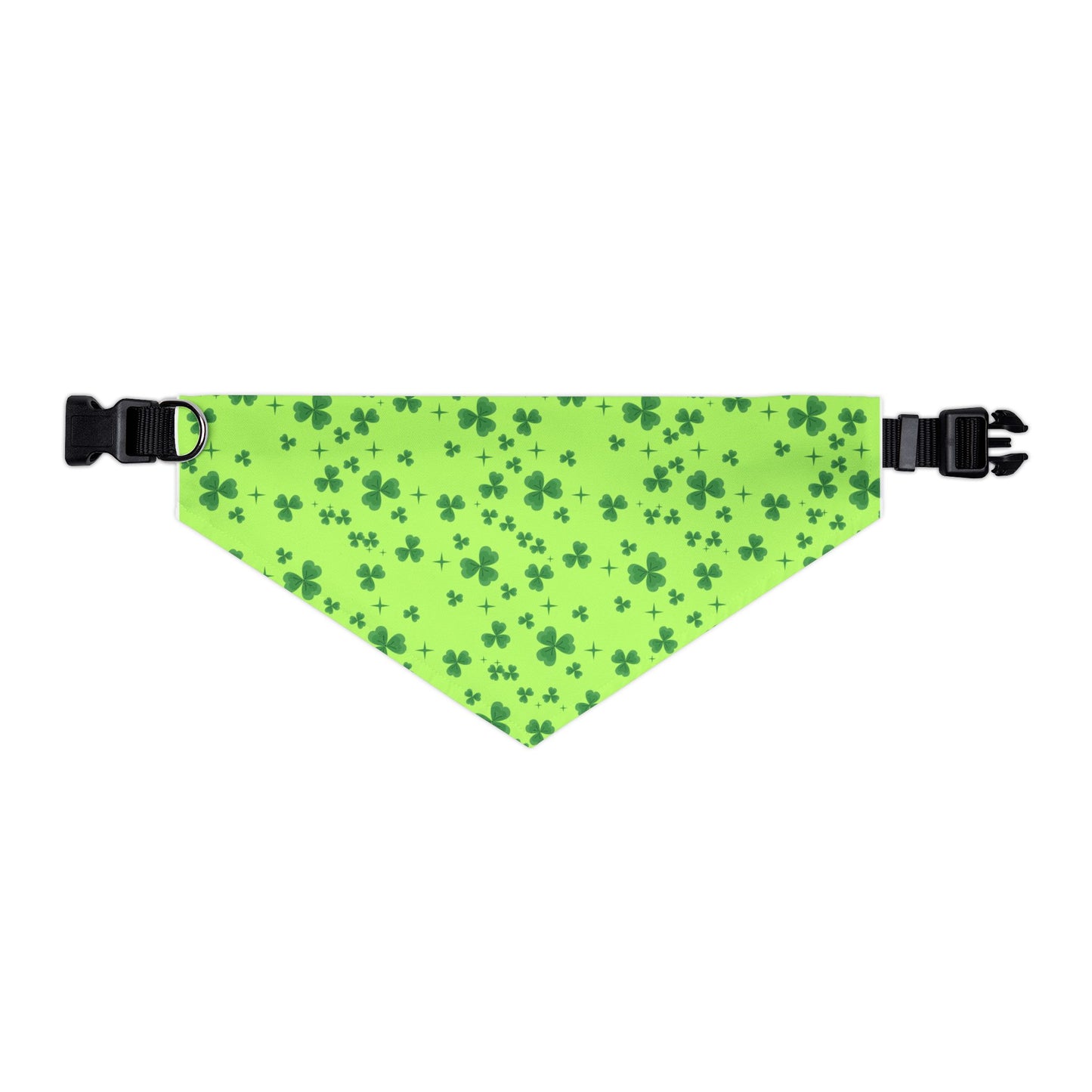 St. Patrick's Day Sparkling Shamrock Pet Bandana Collar