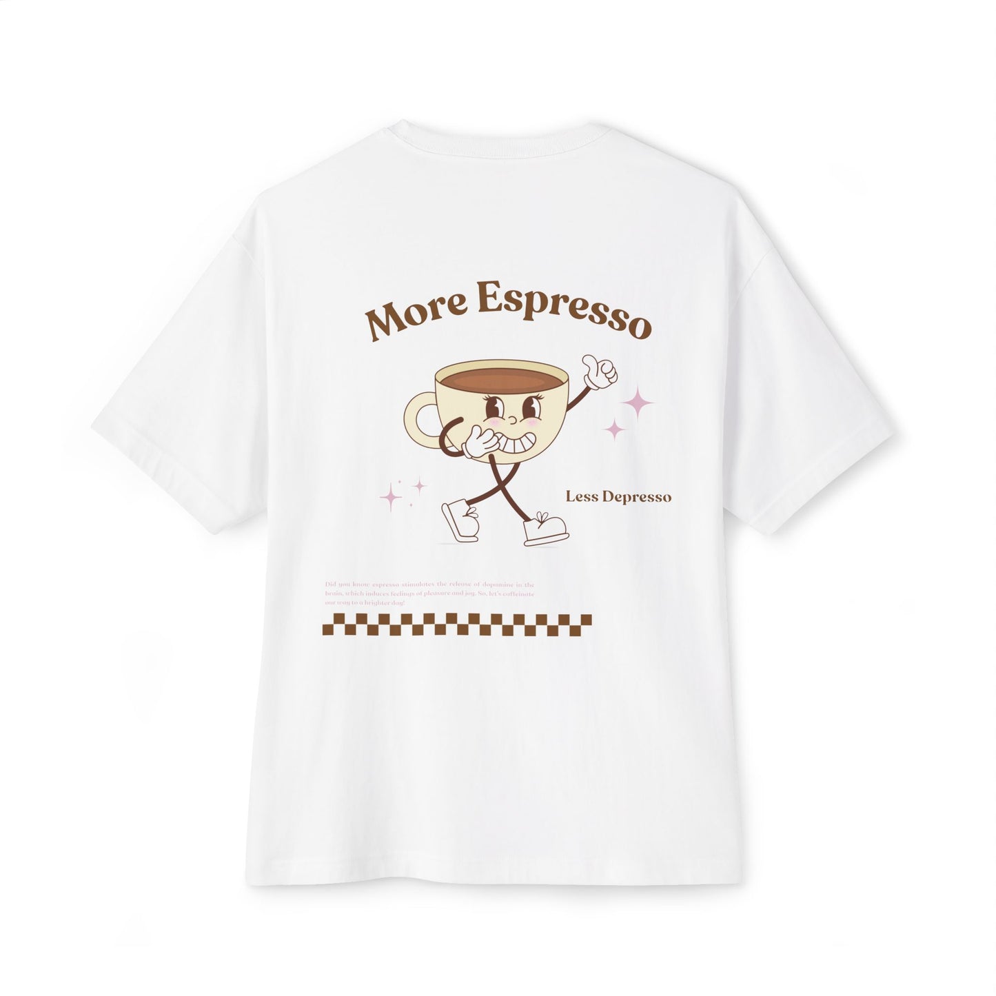 More Espresso Tee — Coffee Cup Cartoon Oversized Tee