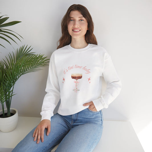 Espresso Martini Sweatshirt — Pink Bow Cocktail Crewneck