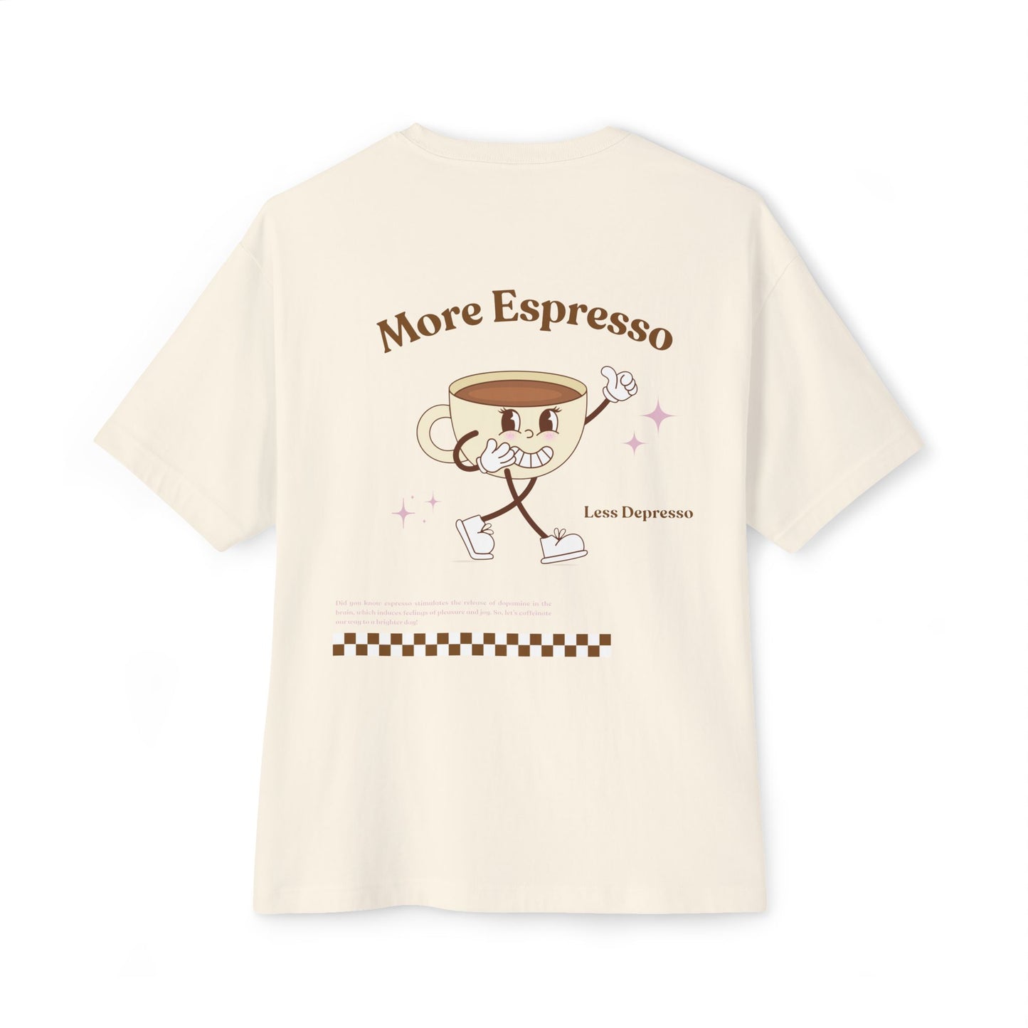 More Espresso Tee — Coffee Cup Cartoon Oversized Tee