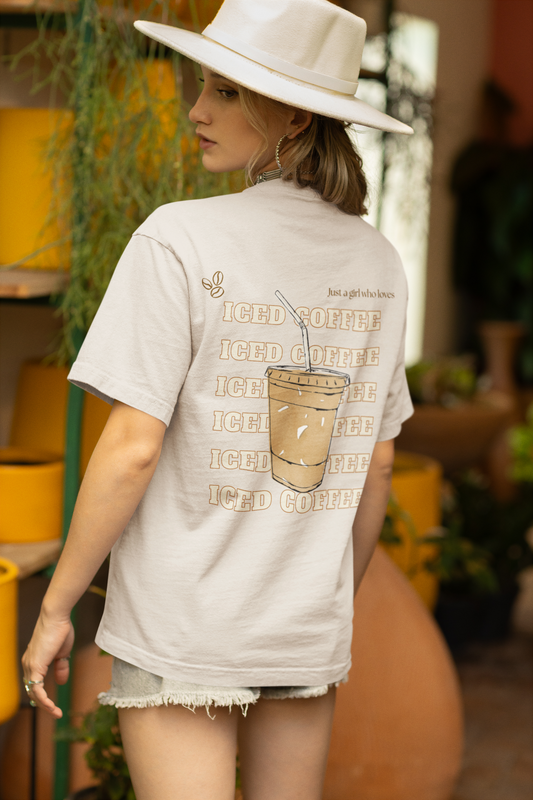 Just a Girl Who Loves Iced Coffee — T-Shirt