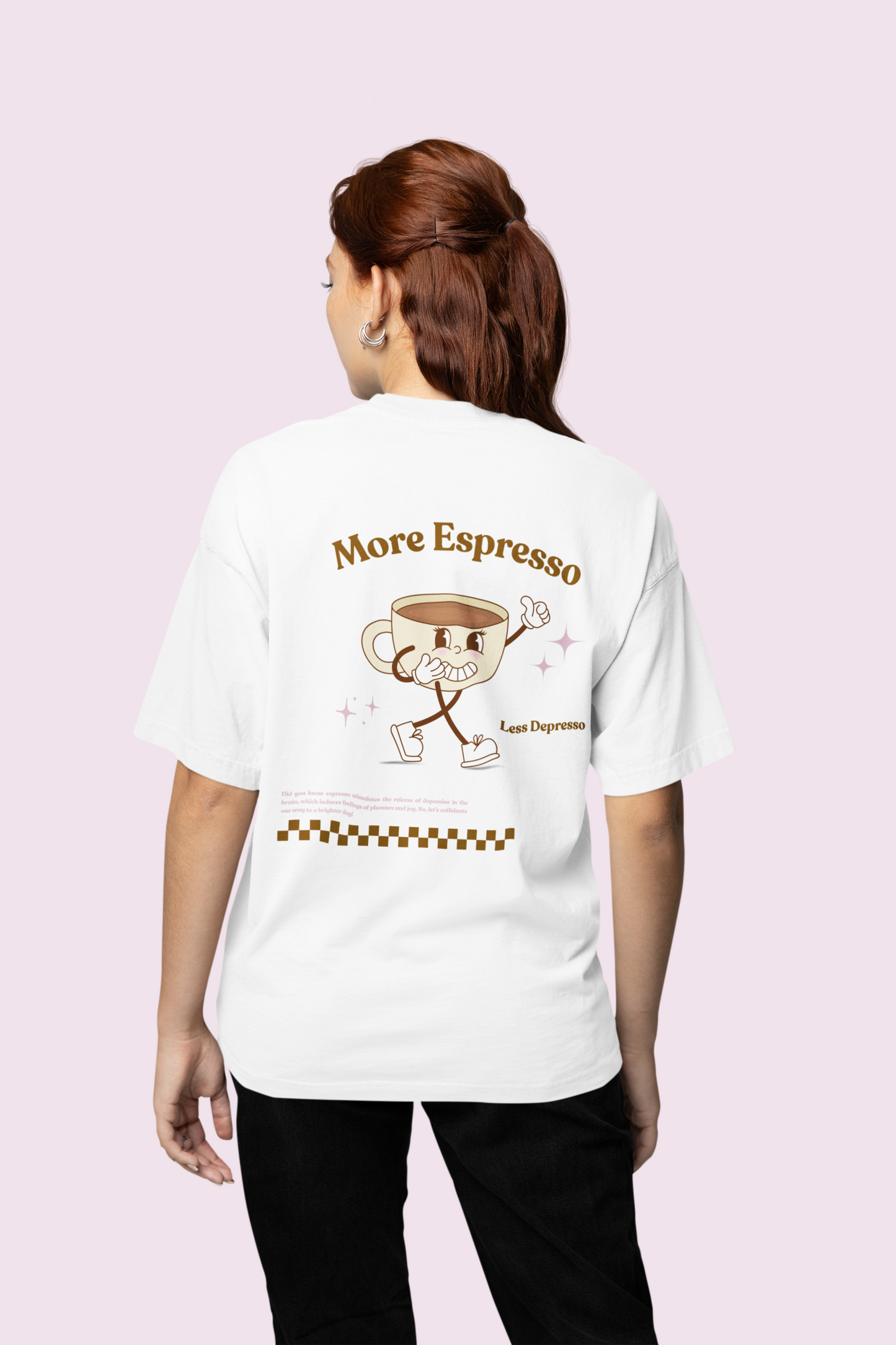 More Espresso Tee — Coffee Cup Cartoon Oversized Tee
