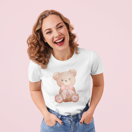 Bear with Pink Bow T-Shirt